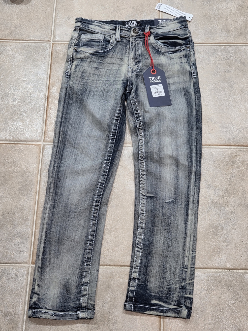 Boys True Indigo Straight Leg Washed Jeans - Nwt